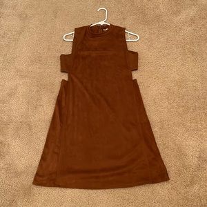 Gianni Bini size S suede dress with side cut outs